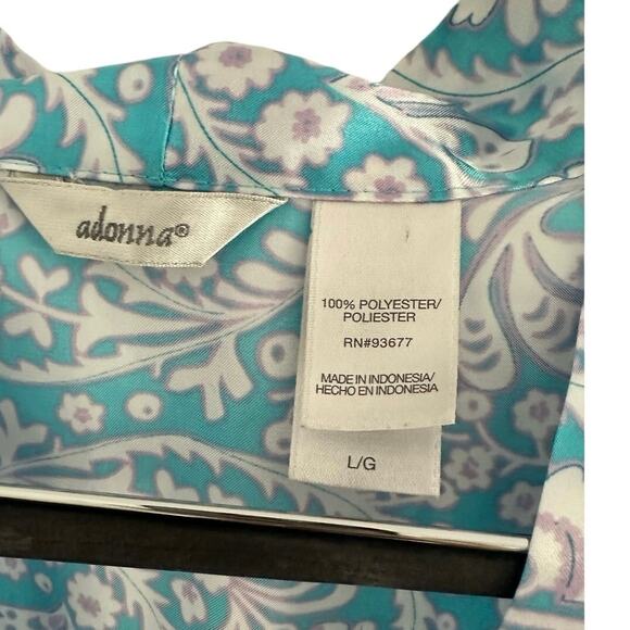 Adonna robe sleep wear lounge lightweight sz L mint condition - Picture 6 of 8